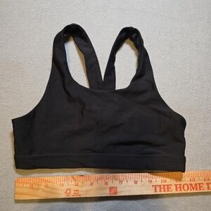 Old Navy Active Powersoft Sports Bra Girls Large 10-12 Black Go-Dry Crossback